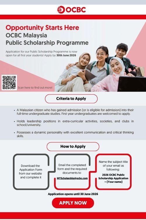 OCBC Malaysia Public Scholarship 2026